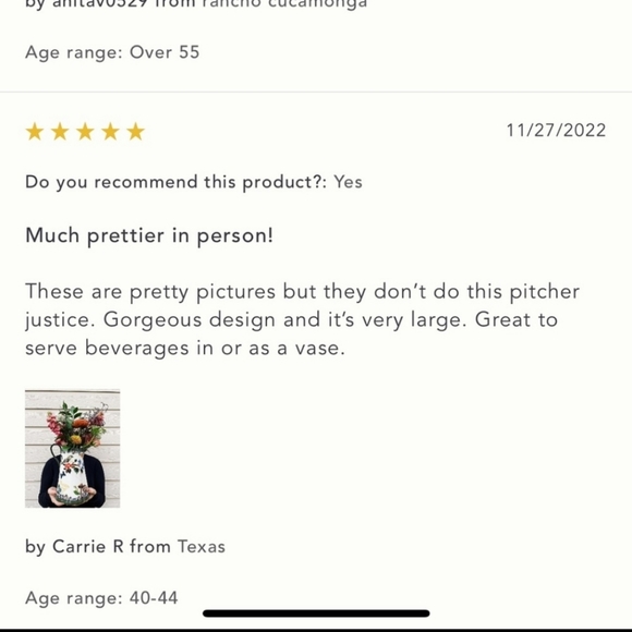 Anthropologie NIB Nathalie Lete Pitcher Hand-DecaledStoneware Responsibly Made - Picture 7 of 10